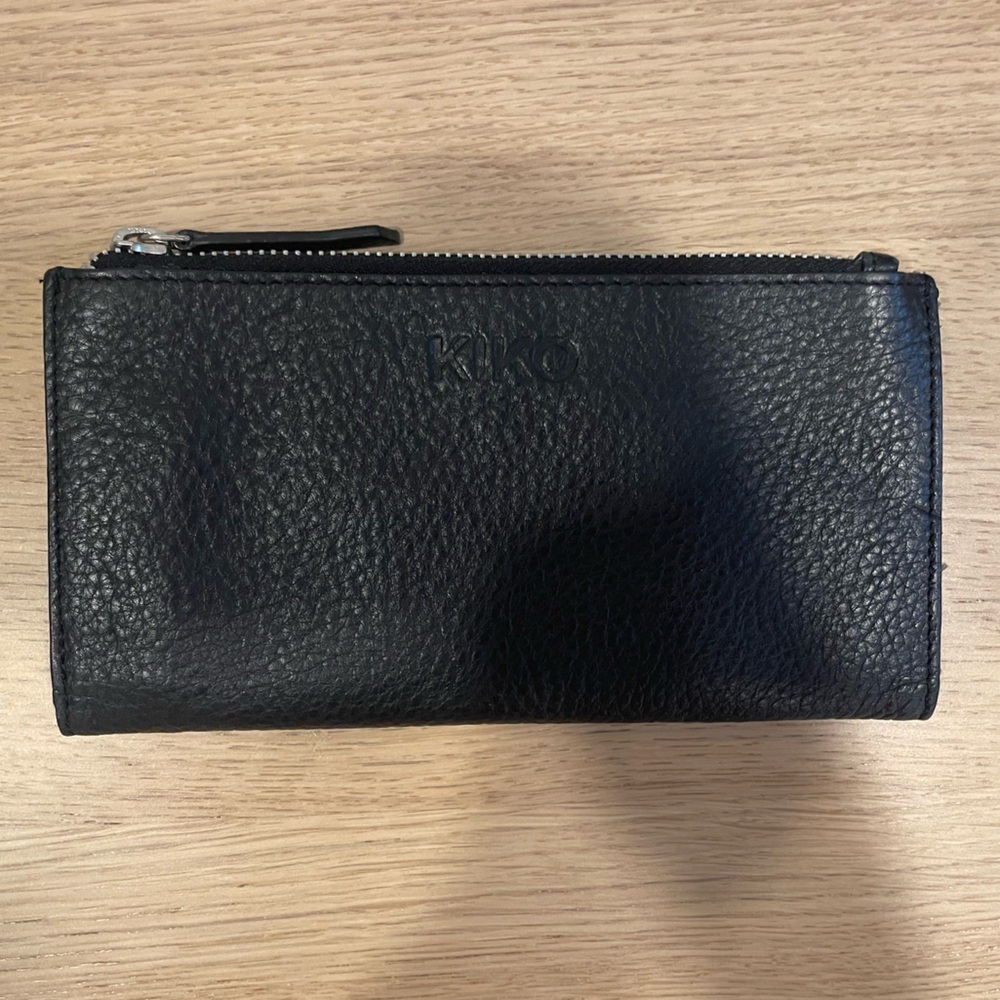 black kiko leather wallet